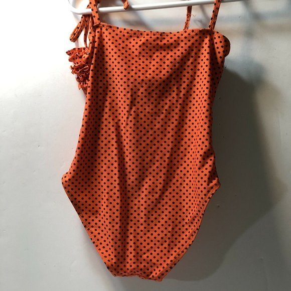 Little Star Girls size 8 Swimsuit Orange & black - Picture 7 of 11